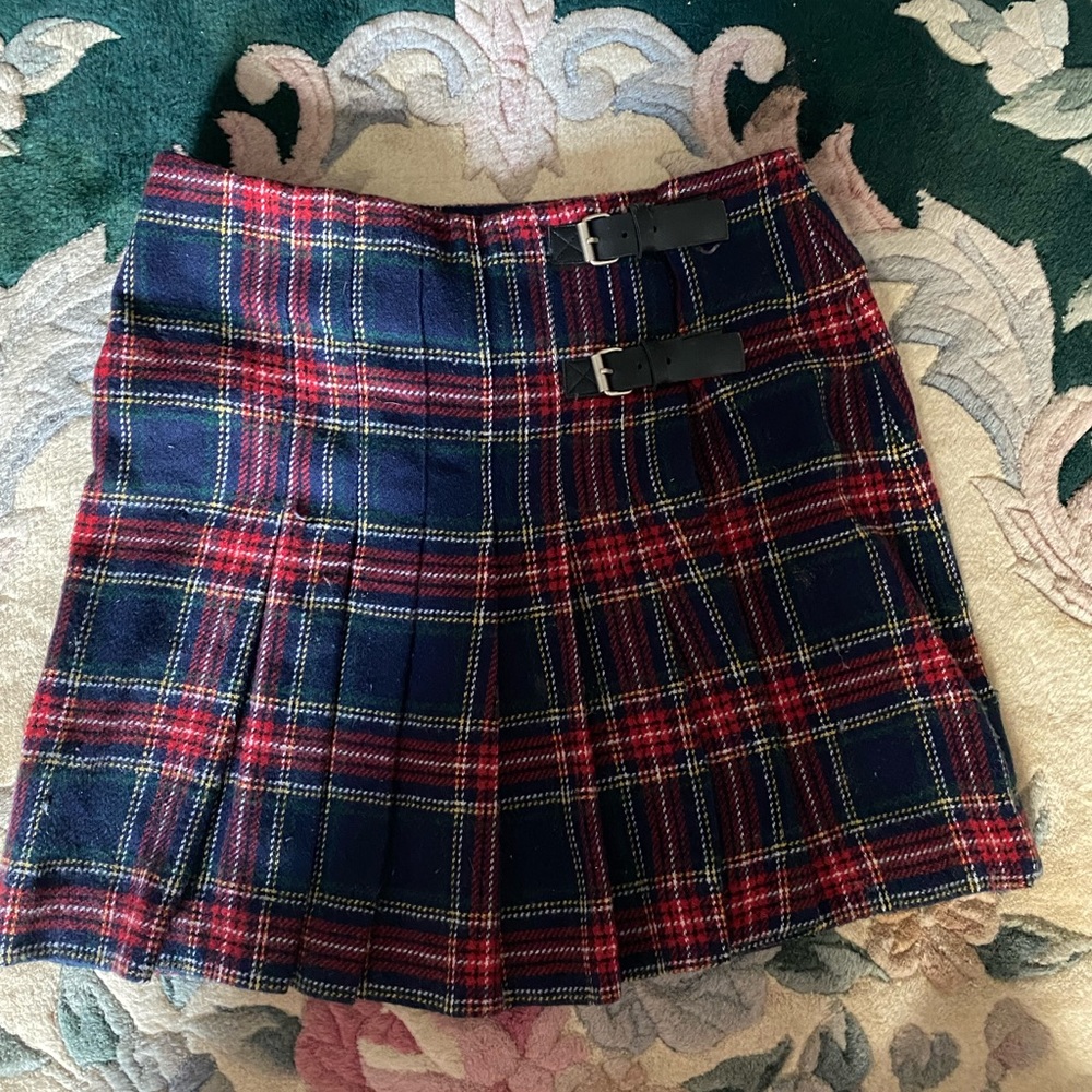 Victoria’s Secret Moda International Wool Plaid Pleated Skirt